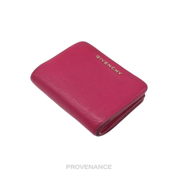 🔴 Givenchy Compact Snap Wallet - Pink Leather - Picture 4 of 9